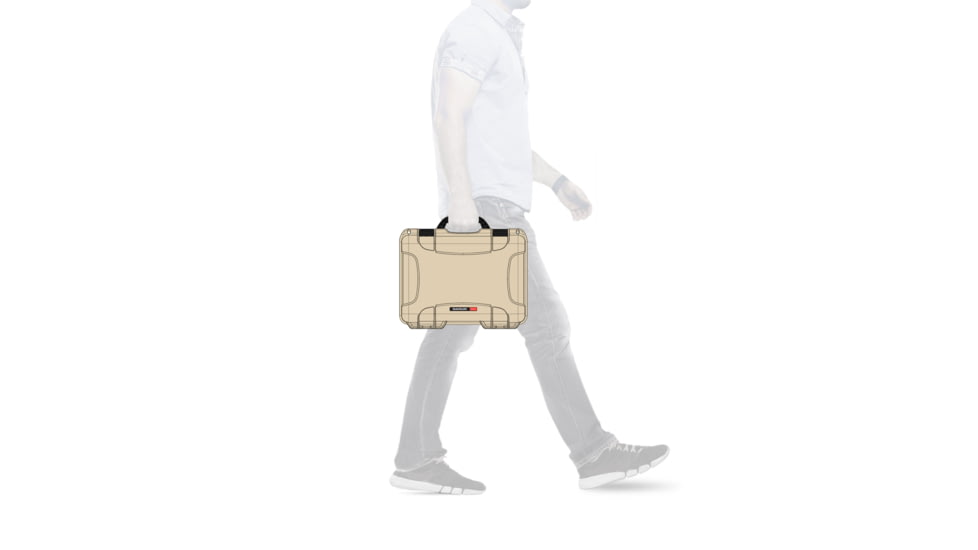 Nanuk 910 Protective Hard Case, 14.3in, Waterproof, Tan, 910S-000TN-0A0