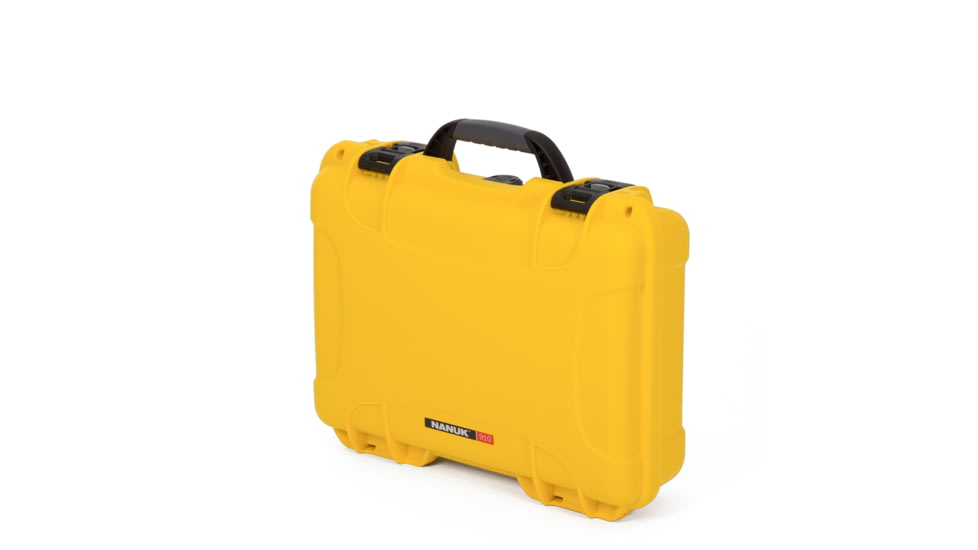Nanuk 910 Protective Hard Case, 14.3in, Waterproof, Yellow, 910S-000YL-0A0