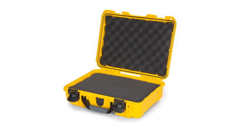 Nanuk 910 Protective Hard Case, 14.3in, Waterproof, w/ Foam, Yellow, 910S-010YL-0A0