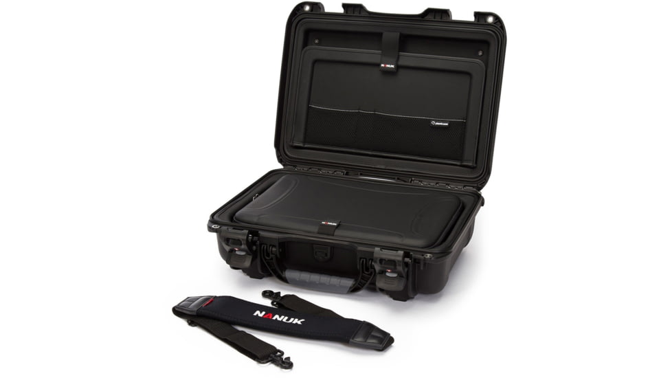Nanuk 923 Case with Laptop Kit, Strap, TSA Latches, Black, 923-LK01