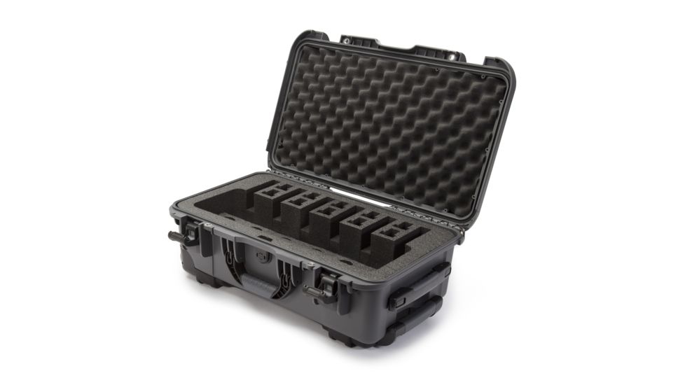 Nanuk 935 6UP Hard Pistol Case w/ 6 UP Pistol Foam, 22in, Graphite, 935S-080GP-0A0-16708