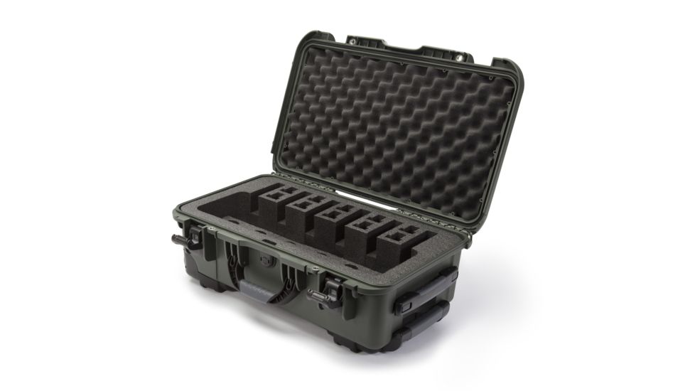 Nanuk 935 6UP Hard Pistol Case w/ 6 UP Pistol Foam, 22in, Olive, 935S-080OL-0A0-16708