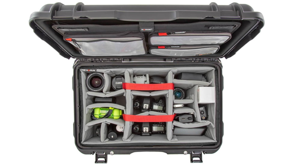 Nanuk 938 Pro Photo Kit Case with Lid Organizer and Divider, Black, 938S-060BK-0A0