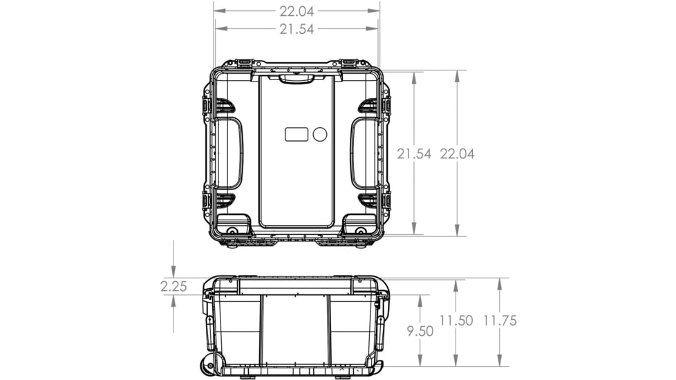 Nanuk 968 Case with Foam Insert for 20UP Pistol, Black, 968S-080BK-0A0-20111