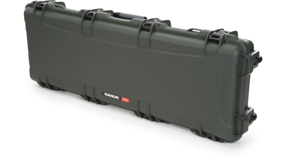 Nanuk 990 XL Rifle Protective Case, 47.1in, w/ 3-Part Foam Insert, Olive, 990S-011OL-0A0