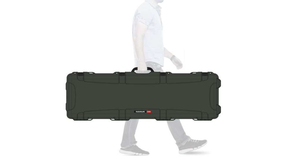 Nanuk 995 Rifle Protective Hard Case, w/ No Foam, Olive, 995S-001OL-0A0