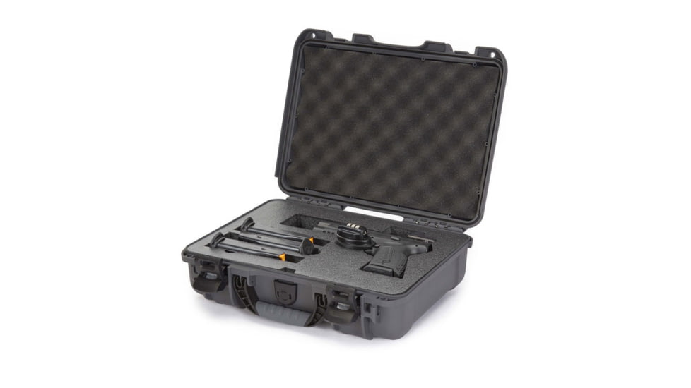Nanuk Case 910 w/Foam For Pistol Optic Ready, Graphite, Medium, 910S-080GP-0A0-21312