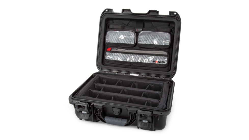 Nanuk 920 Pro Photo Camera Case Kit w/Lid Organizer / Padded Divider, Black, Medium, 920S-060BK-0A0