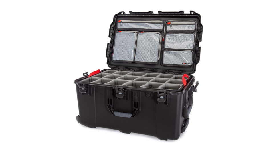 Nanuk Case 965 w/Lid Org w/ Divider, Black, Large, 965S-060BK-0A0
