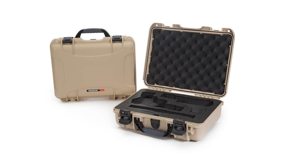 Nanuk 910 2Up Classic Hard Gun Case, 14.3in, Tan, Medium, 910S-080TN-0K0-18008