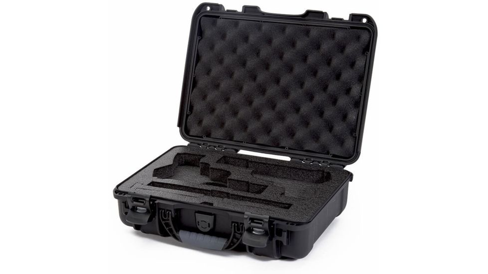 Nanuk 910 2Up Classic Hard Gun Case, 14.3in, Black, Medium, 910S-080BK-0K0-18008