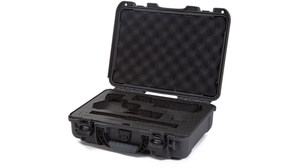 Nanuk 910 2Up Classic Hard Gun Case, 14.3in, Graphite, Medium, 910S-080GP-0K0-18008