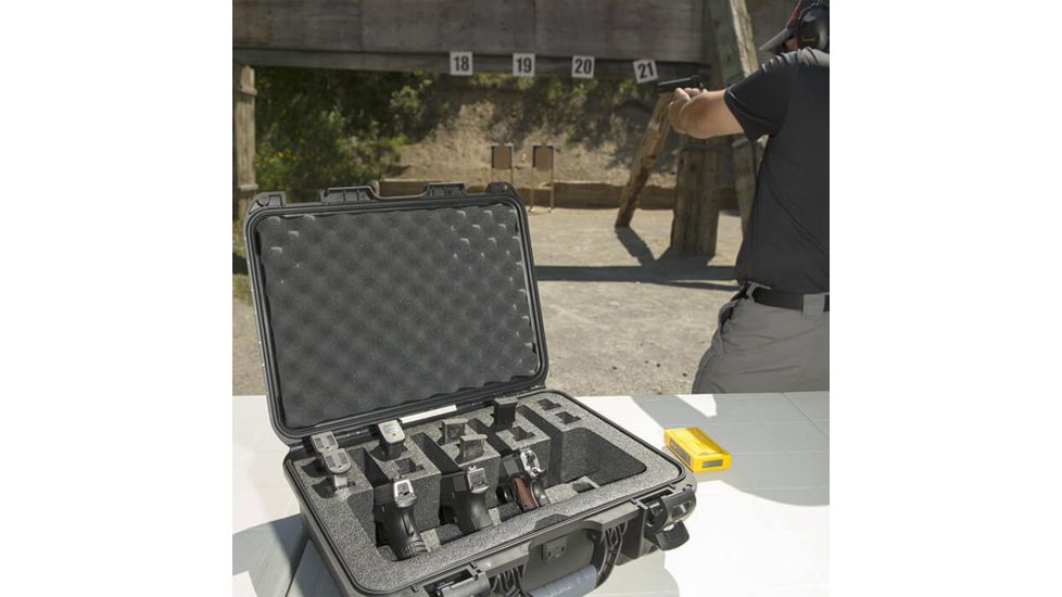 Nanuk Customized Foam Insert for 925 Nanuk Hard Case for 4UP Pistols, Black, 1-925-16723