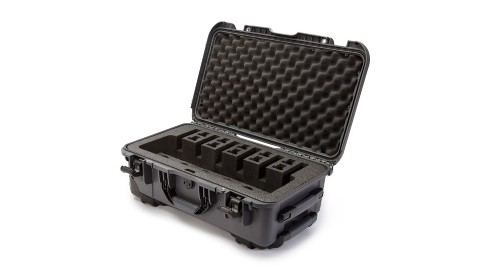 Nanuk 935 6UP Hard Pistol Case w/ 6 UP Pistol Foam, 22in, Graphite, 935S-080GP-0A0-16708