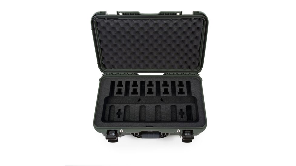 Nanuk 935 6UP Hard Pistol Case w/ 6 UP Pistol Foam, 22in, Olive, 935S-080OL-0A0-16708
