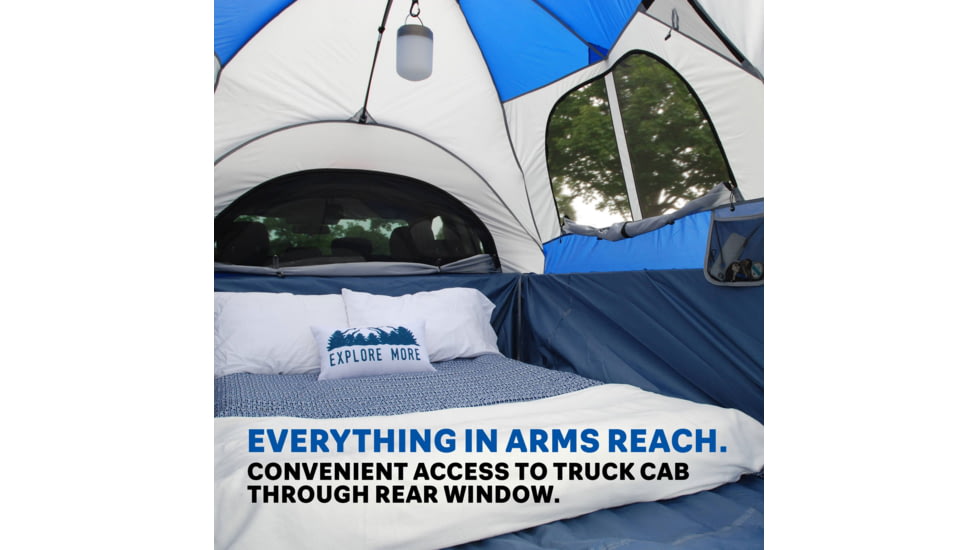 Napier Sportz Truck Tent, 57 Series, Compact Regular Bed 6-6.1 ft, Blue/Gray, 57044