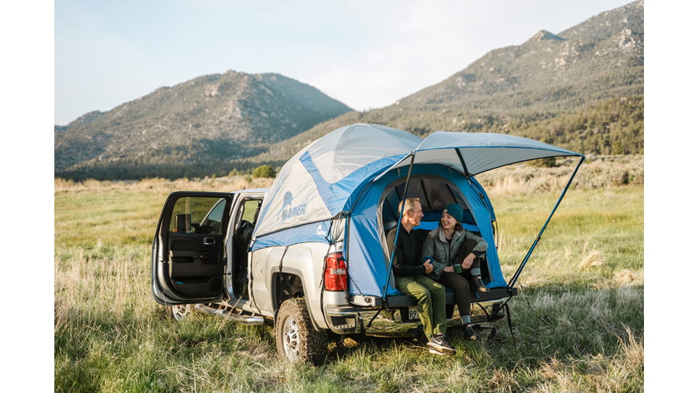 Napier Sportz Truck Tent, 57 Series, Compact Regular Bed 6-6.1 ft, Blue/Gray, 57044