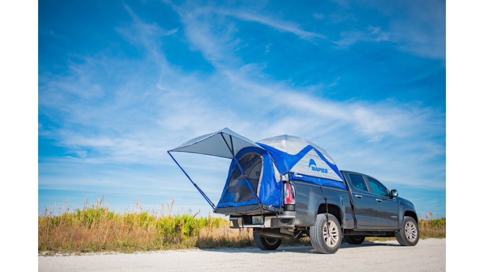 Napier Sportz Truck Tent, 57 Series, Compact Regular Bed 6-6.1 ft, Blue/Gray, 57044