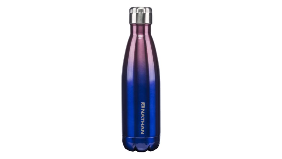 Nathan Chroma Steel Bottle Ombr, Azalea/Monaco Blue, 500ml, NS4427-0278-500ML