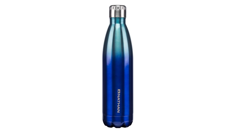 Nathan Chroma Steel Bottle Ombr, Blue Radiance/Monaco Blue, 500ml, NS4427-0283-500ML