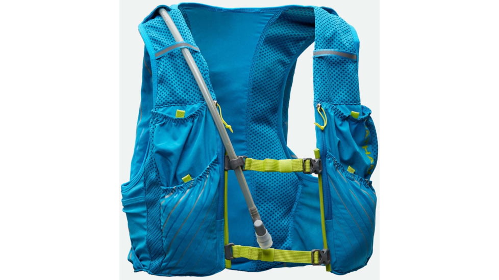 Nathan Pinnacle 12 Liter Hydration Race Vest, Blue/Lime, Large, NS40240-60017-L