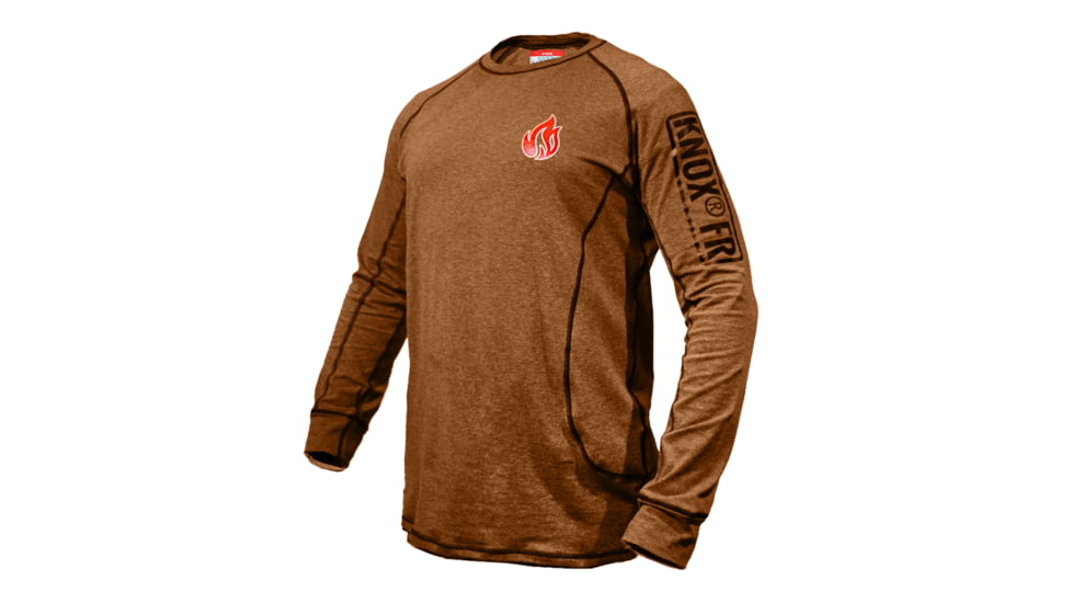 National Body Armor Knox Fr Long Sleeve Crew Shirt - Tan 2EB370BD, FR-Crew Tan-XL
