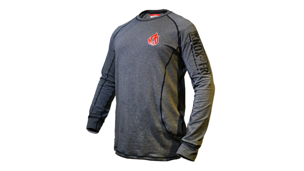 National Body Armor Knox Fr Long Sleeve Crew Shirt - Wolf Gray 15F63E41, WG-M