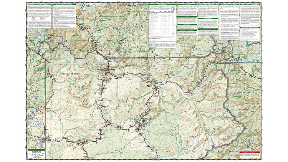National Geographic Books Yellowstone National Park Map, Pack, TI01020579B