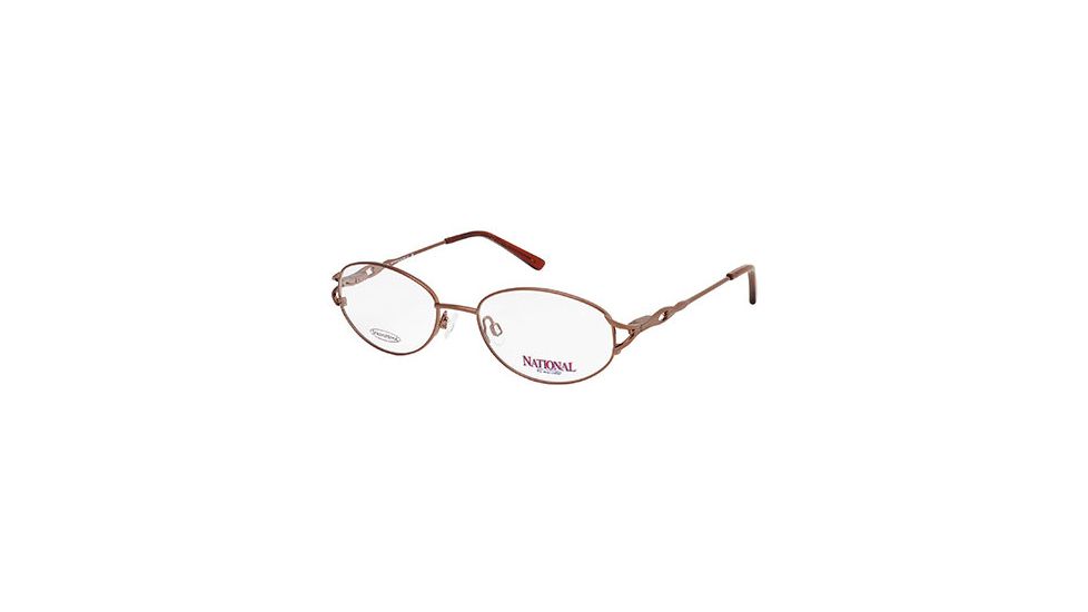 National NA0239 Eyeglass Frames - Shiny Dark Brown Frame Color