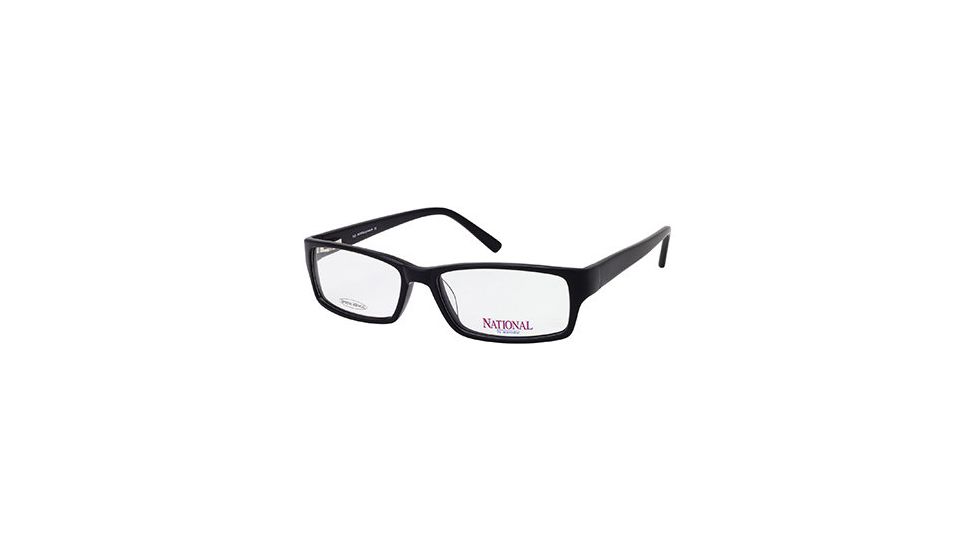 National NA0300 Eyeglass Frames - Shiny Black Frame Color