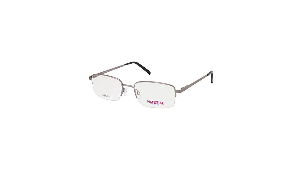 National NA0302 Eyeglass Frames - Shiny Gun Metal Frame Color