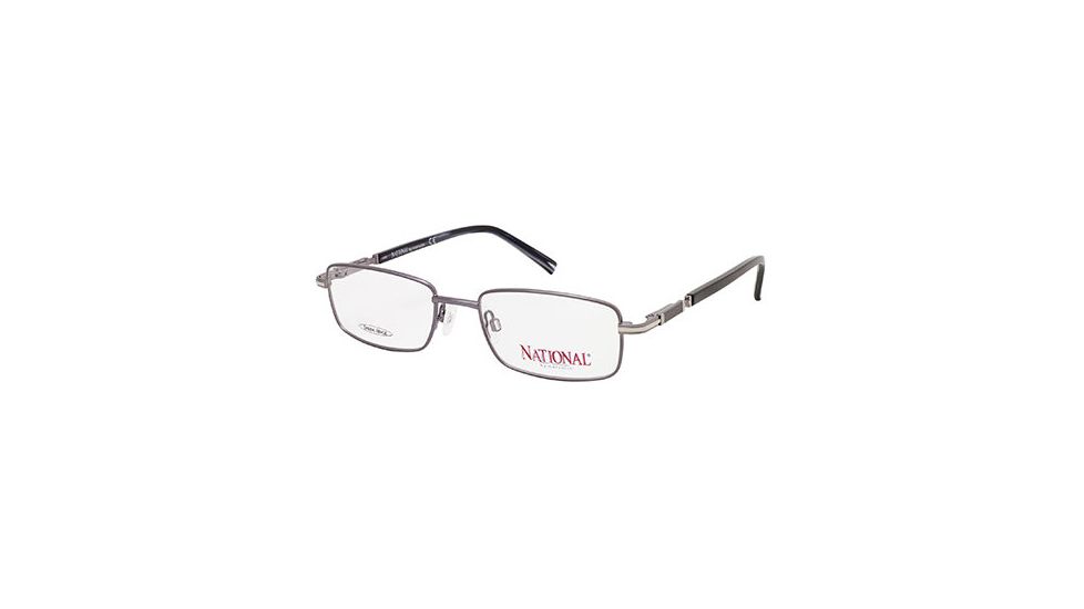 National NA0314 Eyeglass Frames - Shiny Gun Metal Frame Color