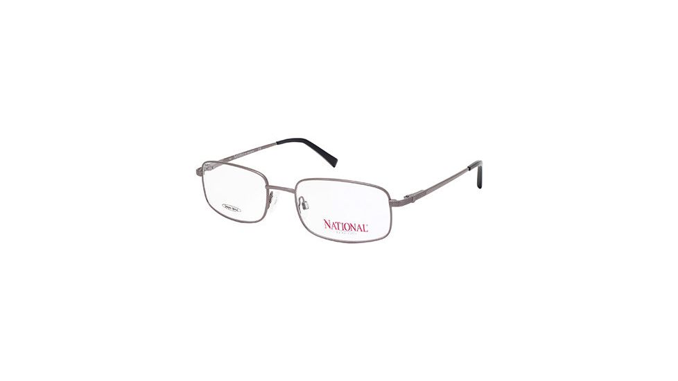National NA0315 Eyeglass Frames - Shiny Gun Metal Frame Color