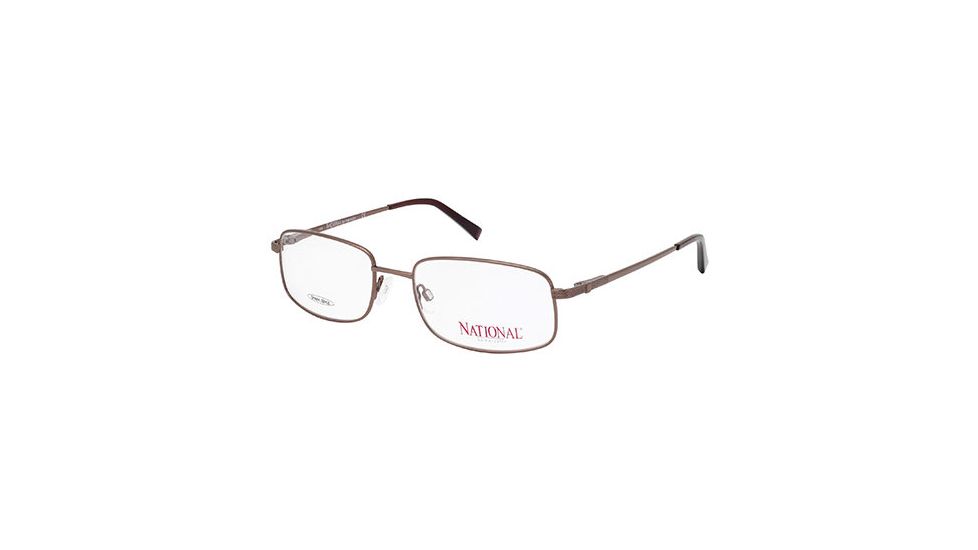 National NA0315 Eyeglass Frames - Shiny Dark Brown Frame Color
