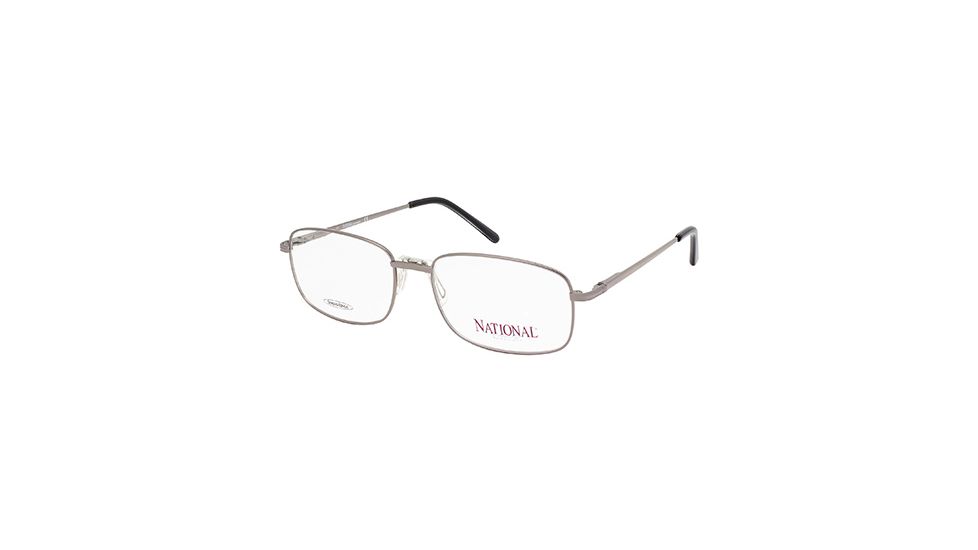 National NA0319 Eyeglass Frames - Shiny Gun Metal Frame Color