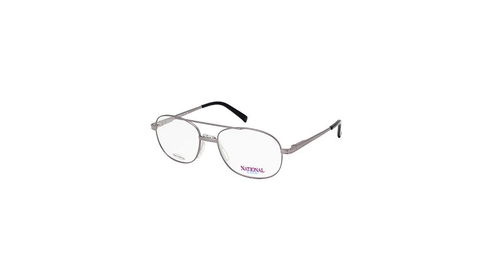 National NA0324 Eyeglass Frames - Shiny Gun Metal Frame Color