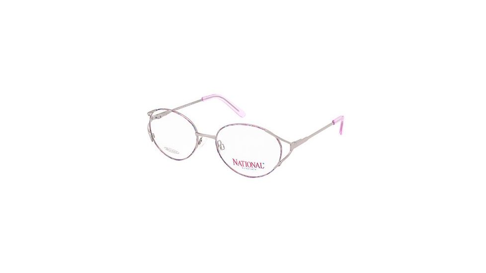 National NA0330 Eyeglass Frames - Shiny Gun Metal Frame Color