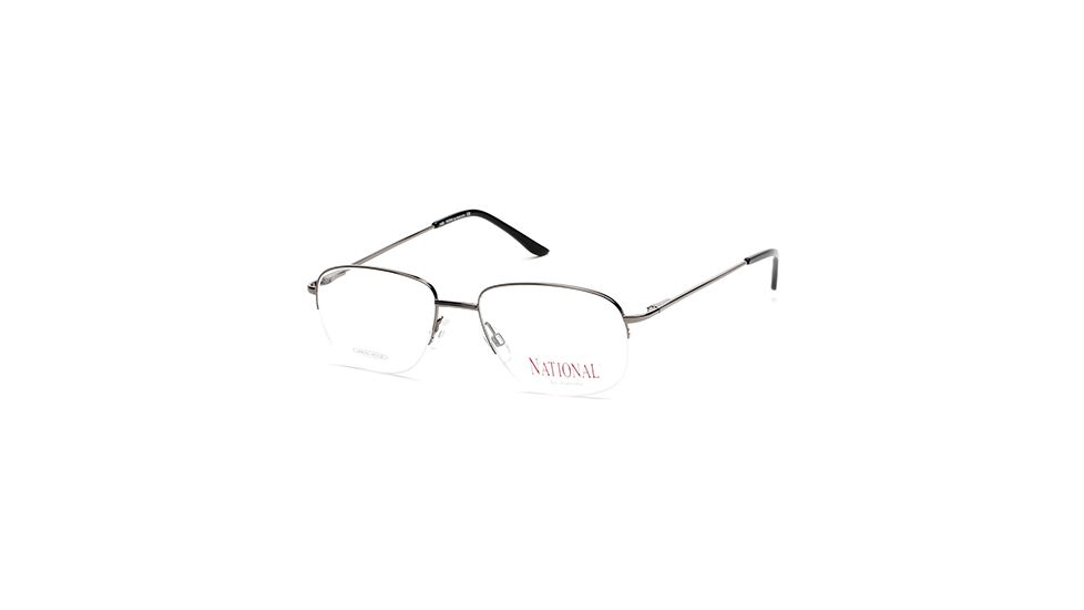 National NA0335 Eyeglass Frames - Shiny Gun Metal Frame Color