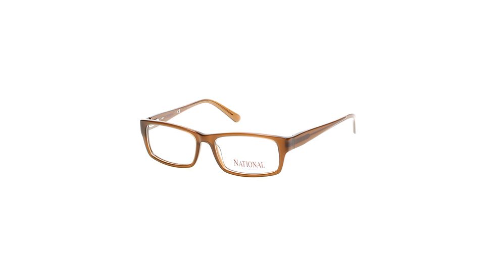 National NA0343 Eyeglass Frames - Shiny Light Brown Frame Color