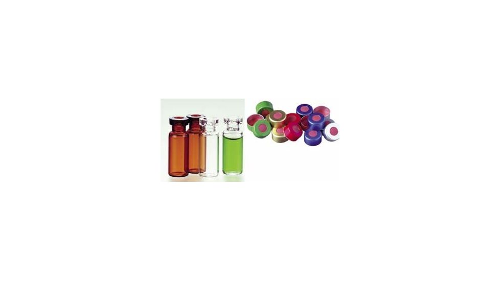 National Scientific Standard Opening Crimp-Top Vials, National Scientific C4012-88A Unassembled Vial Kits Amber Vials