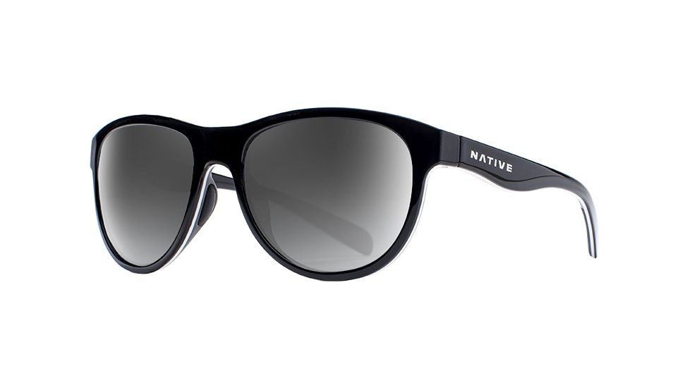 Native Eyewear Acadia Progressive Prescription Sunglasses, Gloss Black / White / Gloss Black Frame, Polarized, 193 300 523PR