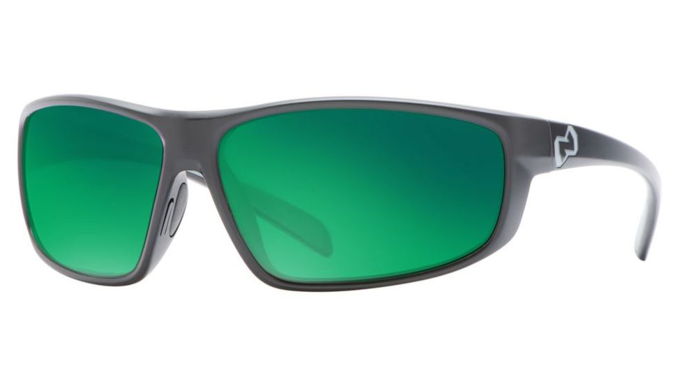 Native Eyewear Bigfork Sunglasses,Asphalt Frame,Green Reflex Lens,Polarized,161 302 529