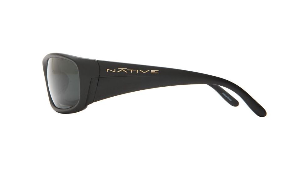 Native Eyewear Bomber Sunglasses, Asphalt Frame, Gray Lens, Polarized, 134 302 502
