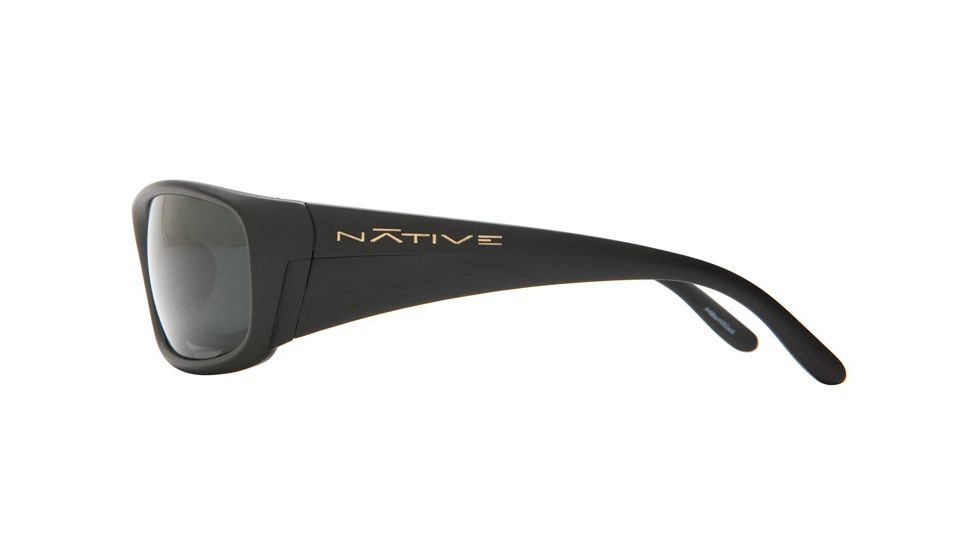Native Eyewear Bomber Sunglasses,Asphalt Frame,Gray Lens,Polarized,134 302 502