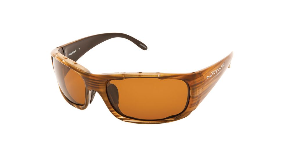 Native Eyewear Bomber Sunglasses,Wood Frame,Brown Lens,Polarized,134 361 515