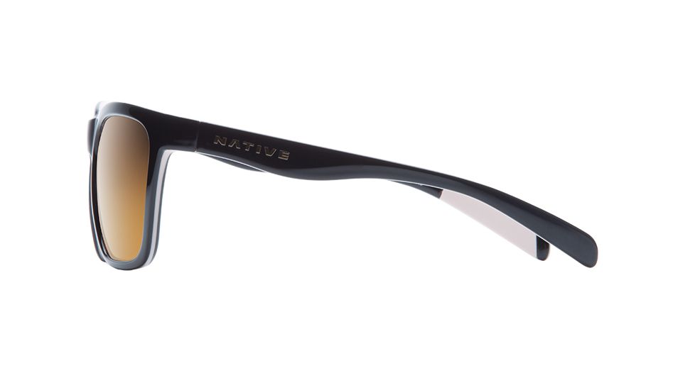 Native Eyewear Braiden Single Vision Prescription Sunglasses, Gloss Black / Pale Pink / Gloss Black Frame, Polarized, 185 916 527SV