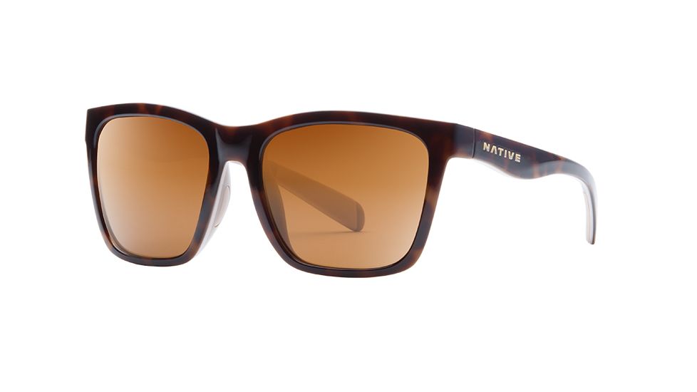 Native Eyewear Braiden Single Vision Prescription Sunglasses, MapleTortoise / Pale Pink / Nude Crystal Frame, Polarized, 185 917 524SV
