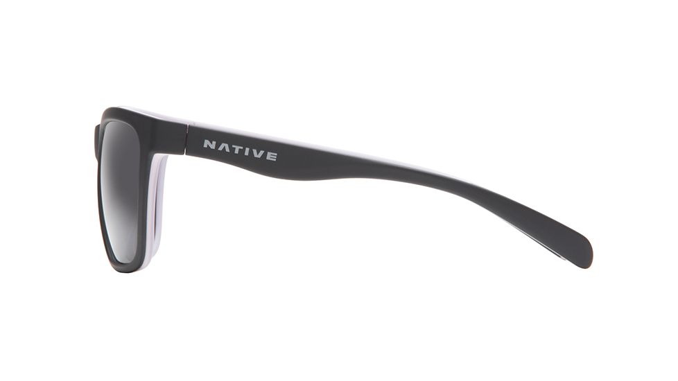 Native Eyewear Braiden Single Vision Prescription Sunglasses, Matte Black / Blush / Violet Frame, Polarized, 185 920 523SV