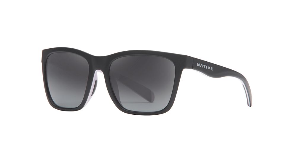 Native Eyewear Braiden Single Vision Prescription Sunglasses, Matte Black / Blush / Violet Frame, Polarized, 185 920 523SV