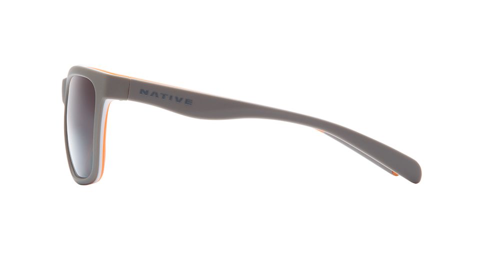Native Eyewear Braiden Single Vision Prescription Sunglasses, Matte Gray / White / Peach Frame, Polarized, 185 918 523SV